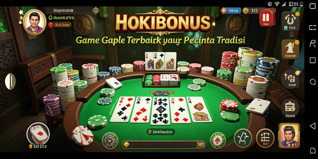 Screenshot gameplay HOKIBONUS menampilkan suasana seru bermain Gaple.