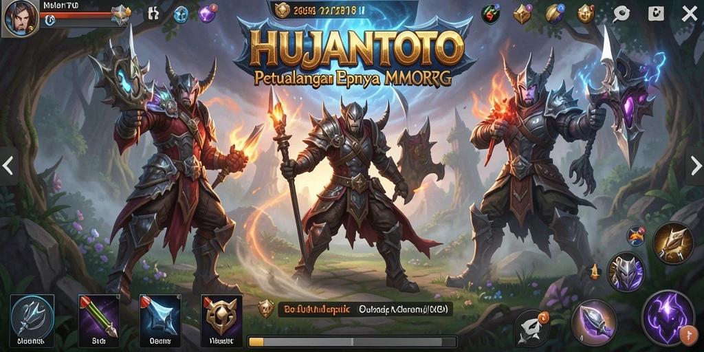 Tangkapan layar menyajikan aksi seru dalam petualangan MMORPG.