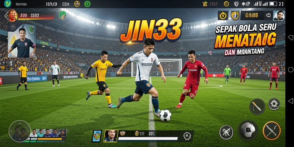 Gameplay sepak bola yang mendebarkan dalam JIN33.