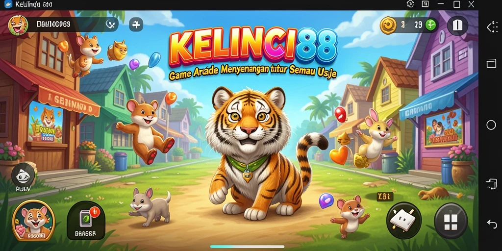 Tampilan aksi seru dalam permainan KELINCI88 yang penuh warna.
