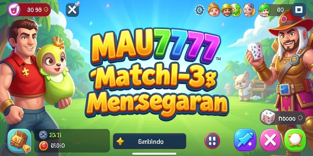 Tangkapan layar gameplay MAU777 yang menampilkan aksi Match-3 yang seru.