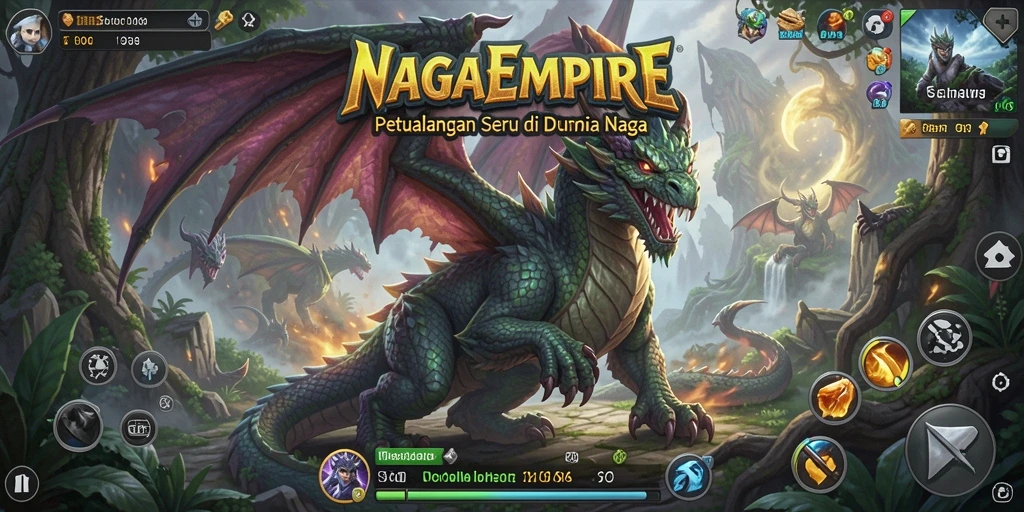 Gameplay mendebarkan di dunia NAGAEMPIRE dengan makhluk ajaib.