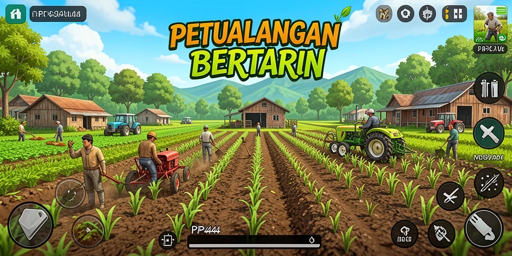 Gameplay seru dengan berbagai aktivitas bertani di PP444.