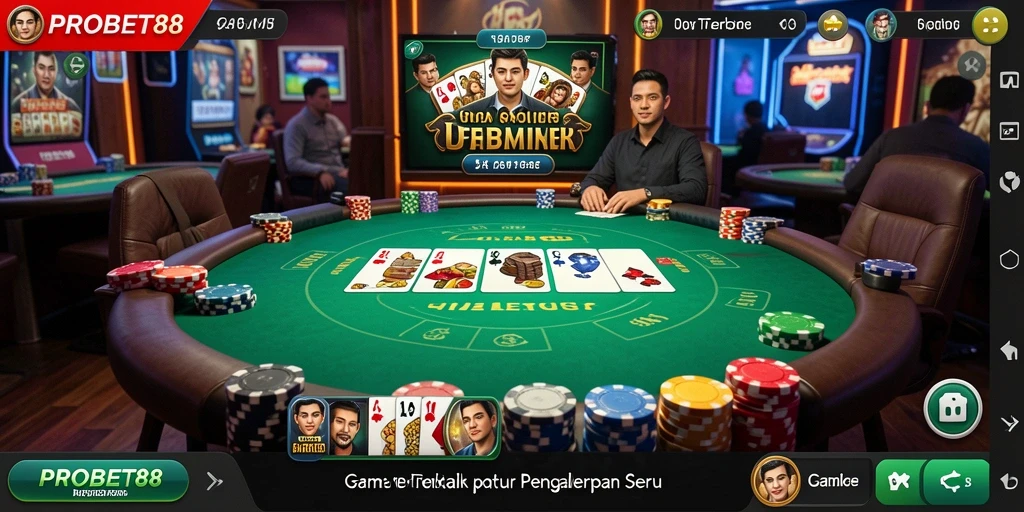 Gameplay Poker yang menarik di PROBET88 dengan grafis menawan.