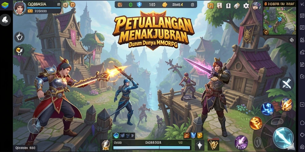 Tampilan gameplay <strong>QQ88ASIA</strong> yang menakjubkan dengan aksi petualangan MMORPG.