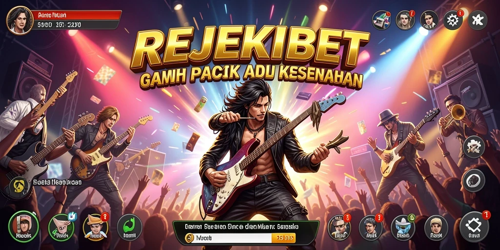 Tampilan permainan musik yang menarik dan penuh aksi.