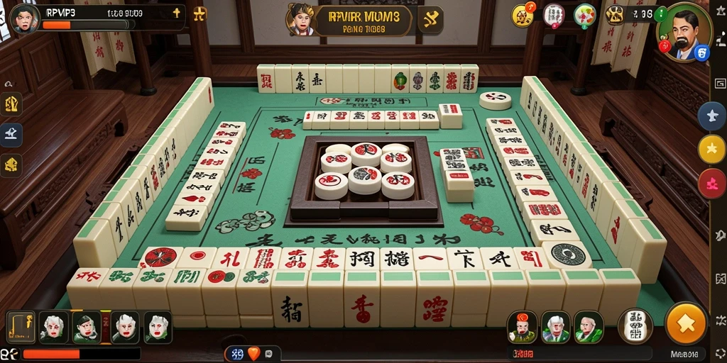 Tampilan gameplay Mahjong yang seru dan menantang di RPVIP3.