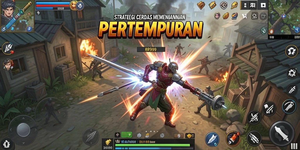 Tampilan gameplay mendebarkan di RR999 dengan berbagai strategi pertempuran.