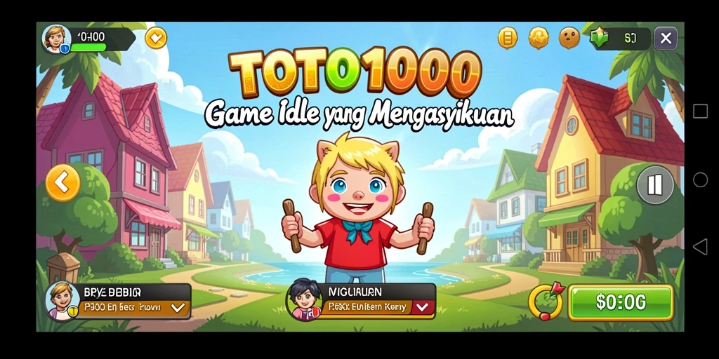 Screenshot gameplay TOTO1000 yang menunjukkan kemajuan seru.