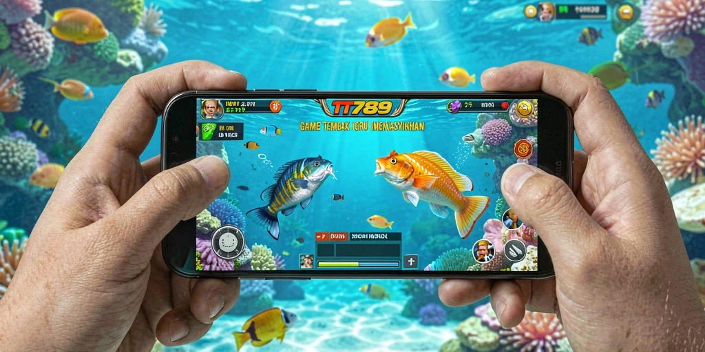 Screenshot gameplay Tembak Ikan TT789 menampilkan aksi berburu yang mendebarkan.