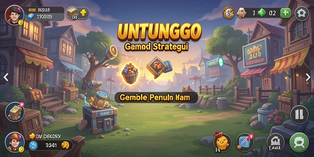 Tampilan gameplay menarik dari UNTUNGGO yang menunjukkan elemen Idle.